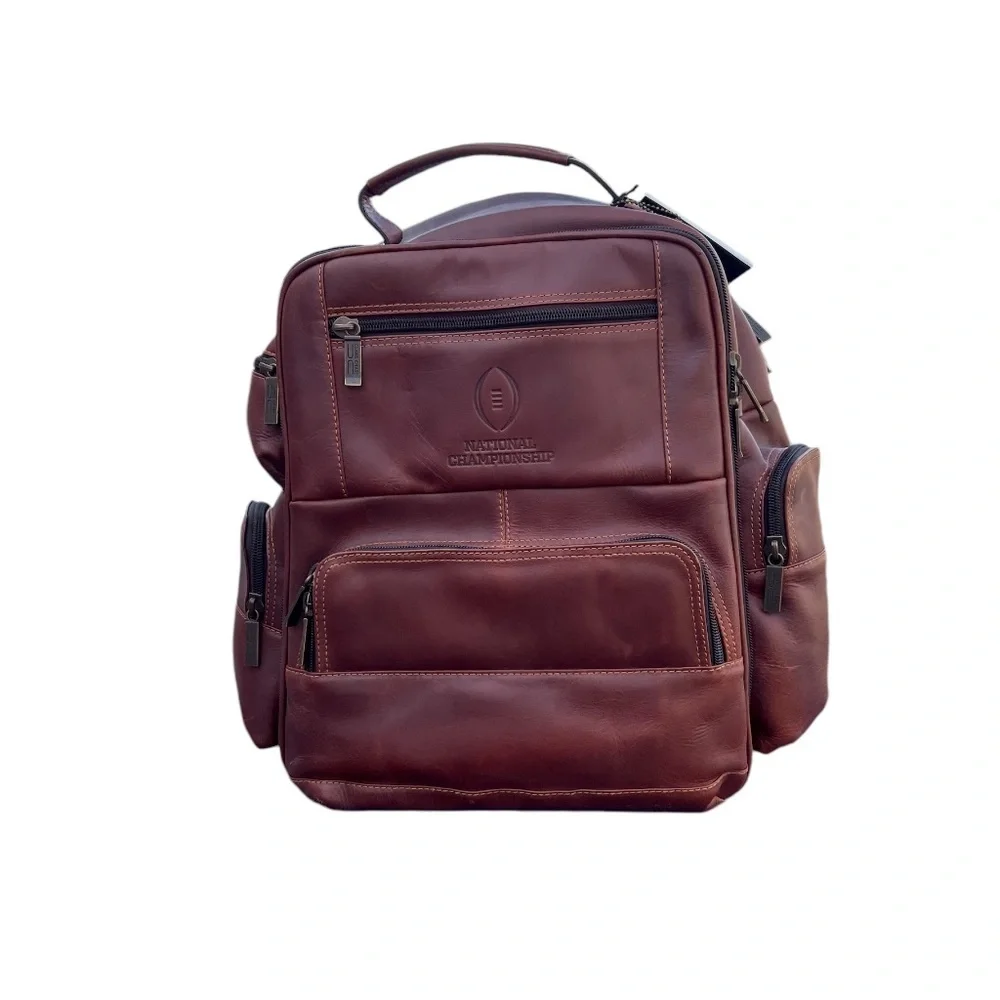 NWT Claire Chase National Championship Legendary Executive Backpack Brown Crease